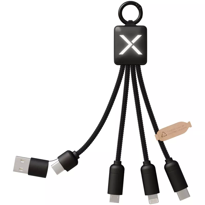 SCX.design C13 kabel do ładowania 5 w 1 o mocy 15 W - Czarny (2PX18190)