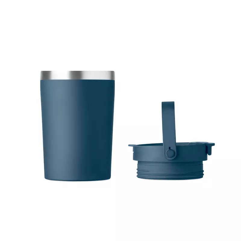 Kubek termiczny ze słomką i paskiem 350 ml COZYCUP - Francuski Granat (MO2922-85)