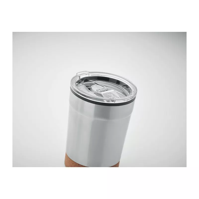 Kubek termiczny 300 ml z korkową podstawką NOMU - Bialy (MO2187-06)
