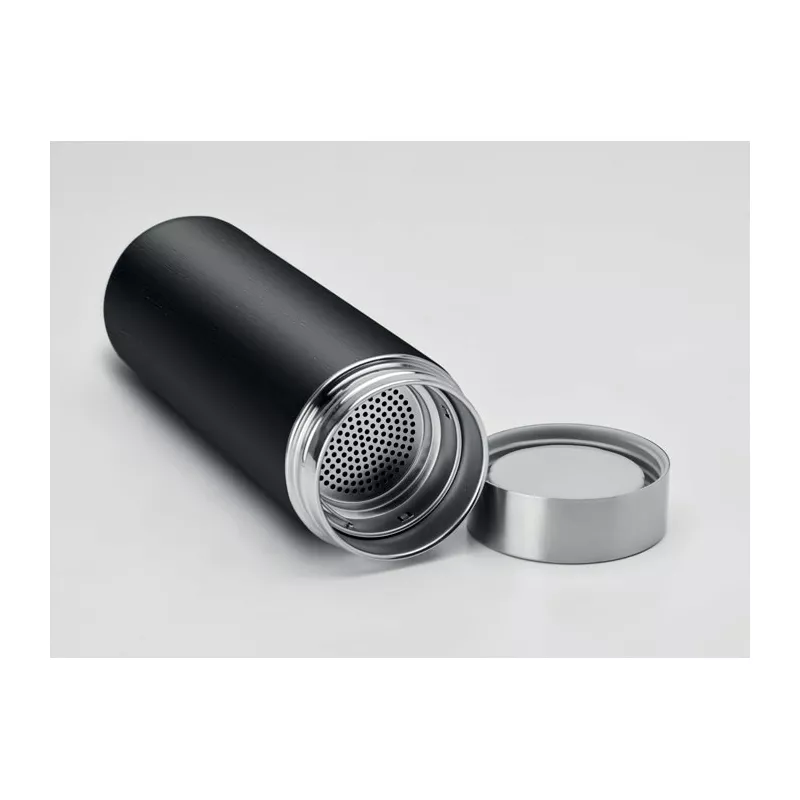 Termos w bambusowej obudowie 400 ml BATUMI - Czarny (MO9421-03)