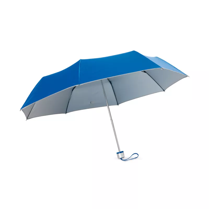 Parasol składany 21" ze srebrną podszewką CARDIF - Niebieski (MO7210-37)