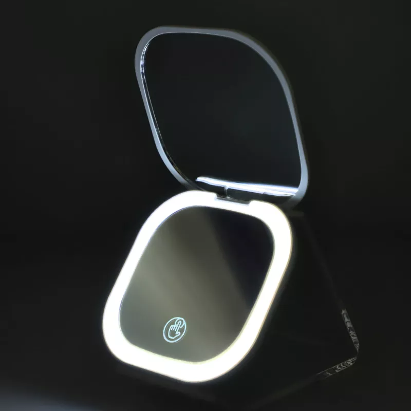 Kompaktowe lusterko LED 350 mAh - biały (LT90754-N0001)