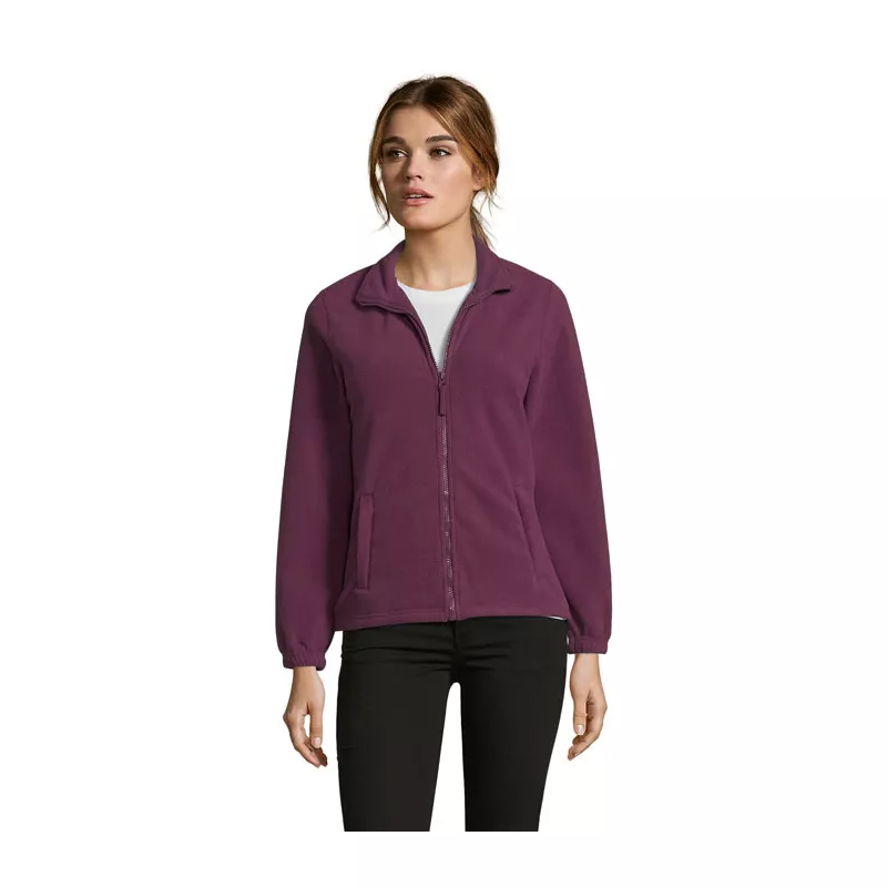 Polar damski rozpinany 300 g/m² Sol's NORTH WOMEN - Burgundy (S54500-BG)