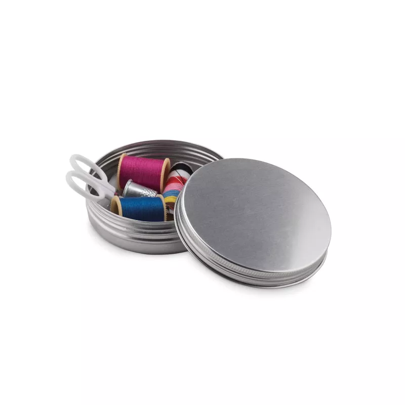 Zestaw do szycia w aluminiowej puszce CUCIRE - Srebrny Mat (MO8977-16)