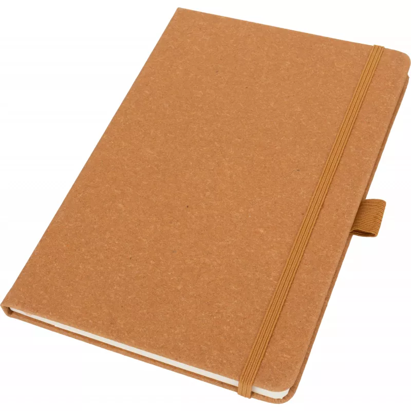 Notatnik A5 w linie ze skóry z recyklingu TRACY - brązowy (2274601)