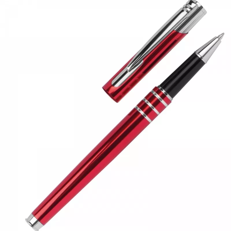 Zestaw piśmienny długopis i pióro kulkowe NORMA - czerwony (1076105)