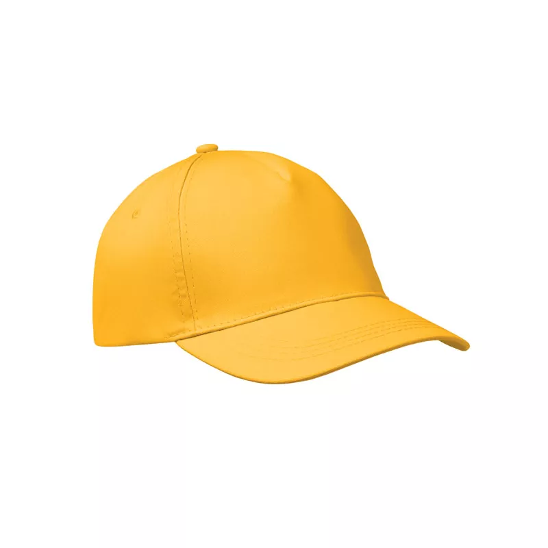 Czapka z daszkiem 5-panelowa z bawełny 160 g/m² BUZZ - Zólty (MO1447-08)