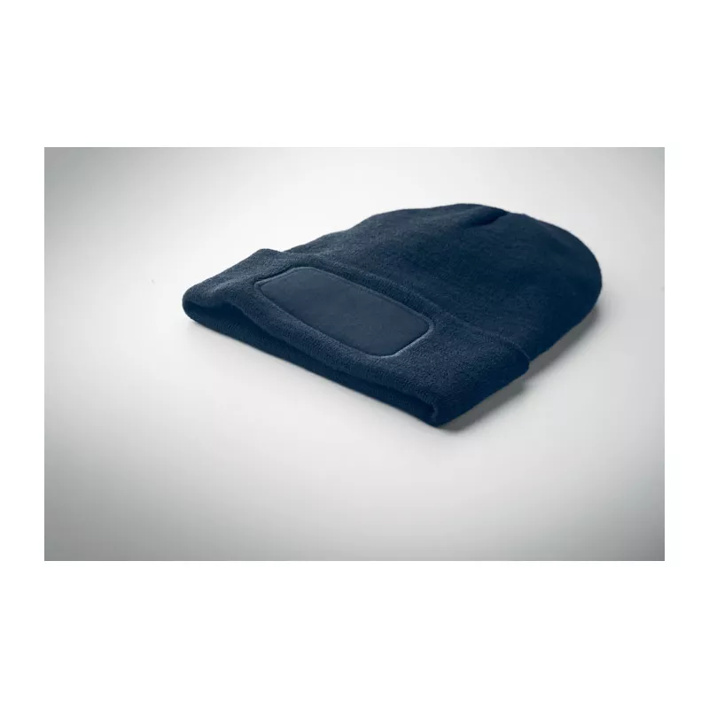 Czapka zimowa unisex z dzianiny RPET CAPNIT - Francuski Granat (MO2359-85)