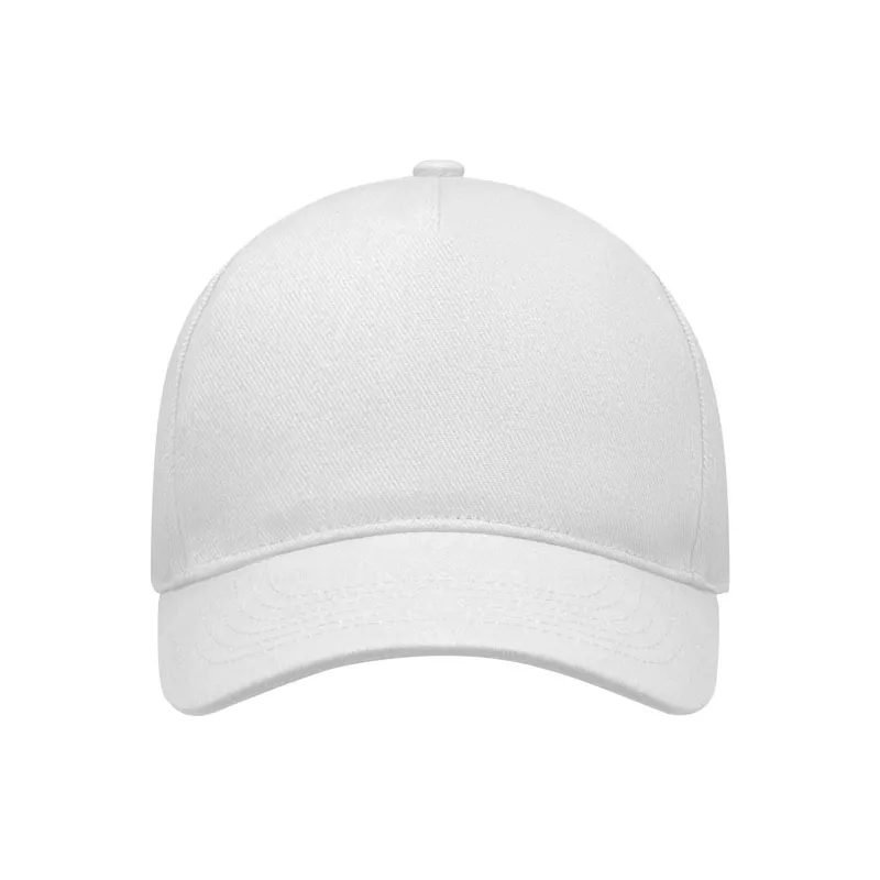 Czapka z daszkiem 5-panelowa 260 g/m² LONG BEACH SINGA - Bialy (MO6875-06)