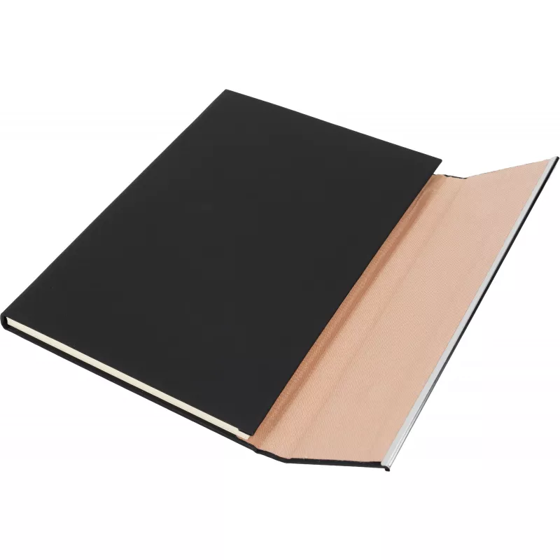 Notatnik A5 w linie soft touch BENJAMIN - czarny (2008703)