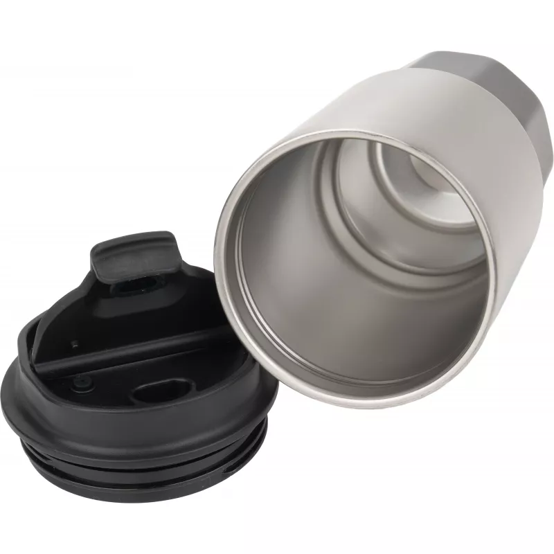 Kubek termiczny stalowy z recyklingu SAINT - JEROME MoLu 500 ml - czarny (483103)