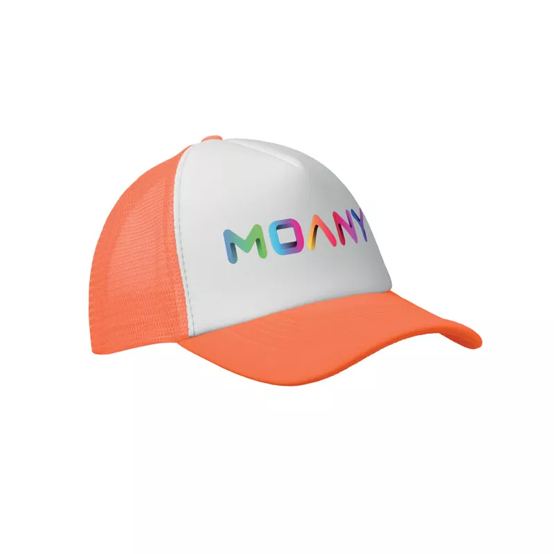 Czapka trucker 5-panelowa 150 g/m² BUBBLE - Fluorescencyjny Pomaranczowy (MO2269-71)
