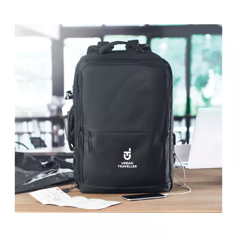 Plecak modułowy RPET 600D SOPHIS - Czarny (MO6901-03)