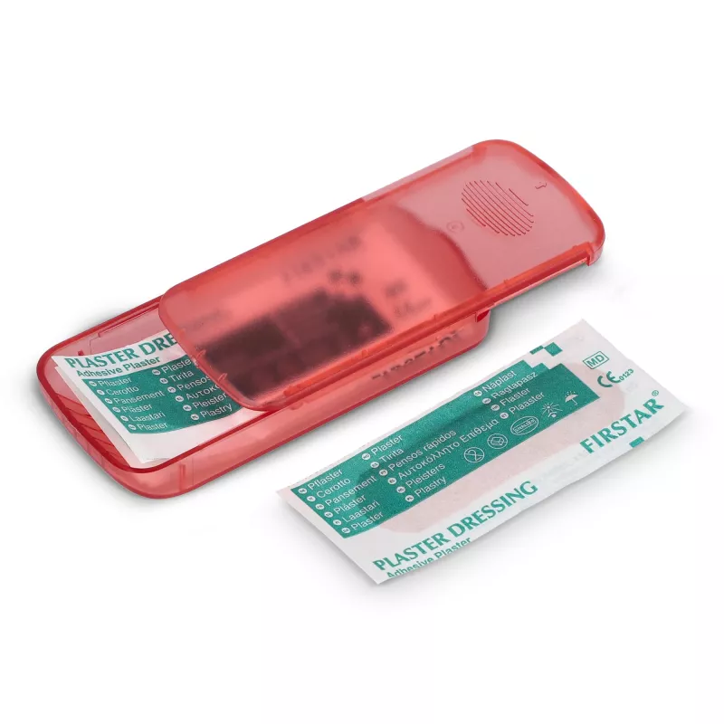 Pudełko z 5 plastrami z polietylenu (56 × 18 mm) - czerwony (LT90320-N0021)