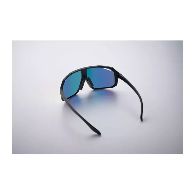 Okulary sportowe z lustrzanymi soczewkami UV400 FLASH - Niebieski (MO2816-04)