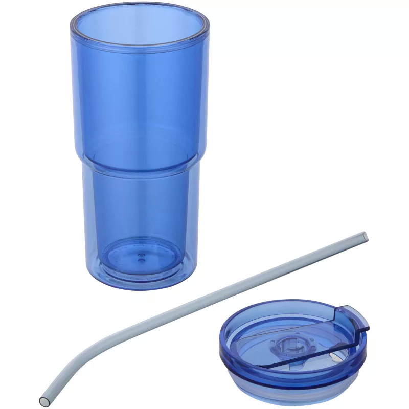Kubek plastikowy Archer o pojemności 480 ml z podwójnymi ściankami - Błękit królewski (10096753)