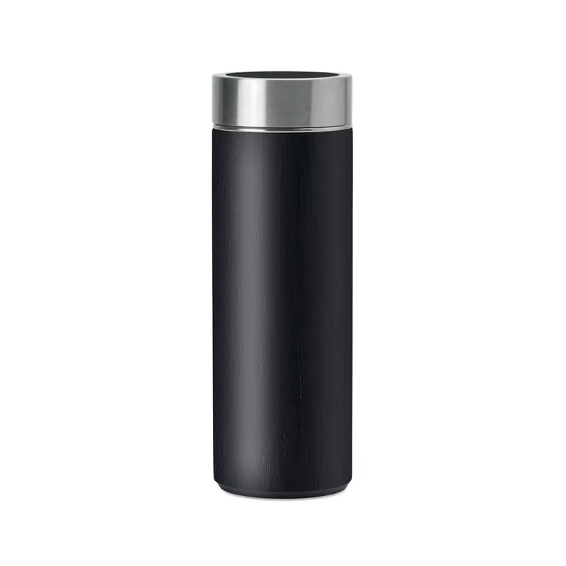 Termos w bambusowej obudowie 400 ml BATUMI - Czarny (MO9421-03)