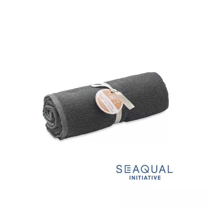 Ręcznik żakardowy SEAQUAL® 70x140 cm 500 g/m² SAND - Szary (MO2059-07)