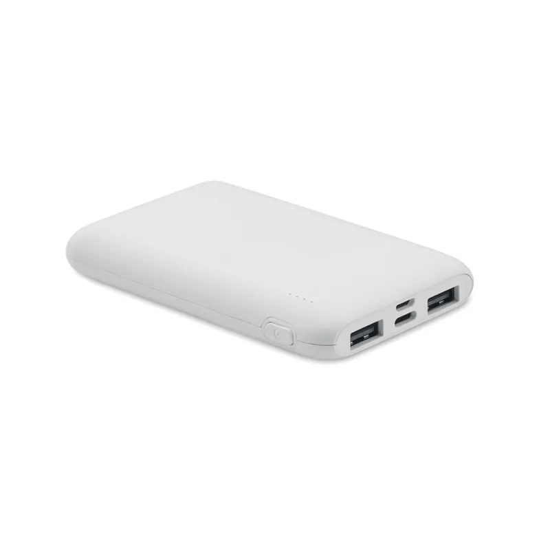 Powerbank 5000 mAh z ABS z recyklingu POWER52C - Bialy (MO2279-06)