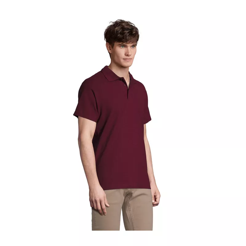 Koszulka polo męska piqué 210 g/m² Sol's SPRING II - Burgundy (S11362-BG)