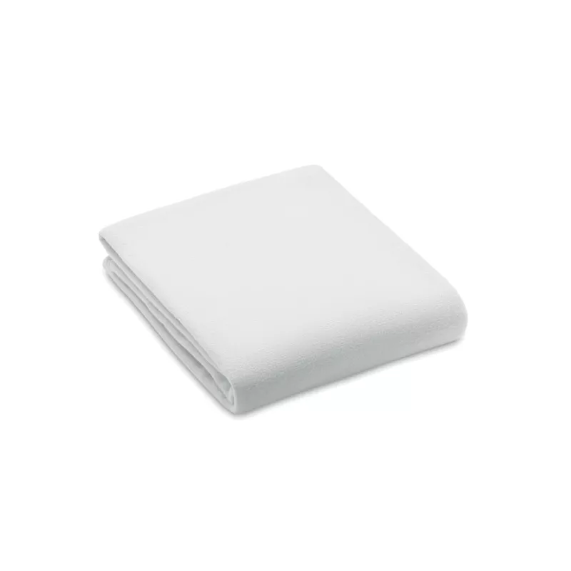 Koc polarowy RPET 120x150 cm 130 g/m² BOGDA - Bialy (MO6805-06)