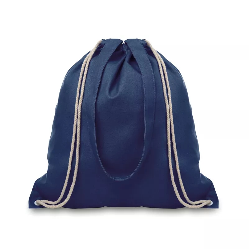 Torba płócienna barwiona ze sznurkiem 220 g/m² MOIRA - Niebieski (MO9041-04)