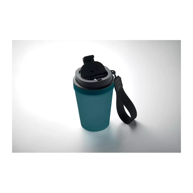 Kubek z PP z paskiem 300 ml ISFORDEN TUMBLER - Francuski Granat (MO2670-85)