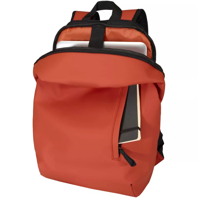 Resi Plus plecak na 15-calowego laptopa o pojemności 18 l z recyklingu, z certyfikatem GRS i zabezpieczeniem przed kradzieżą - Brick (13010932)