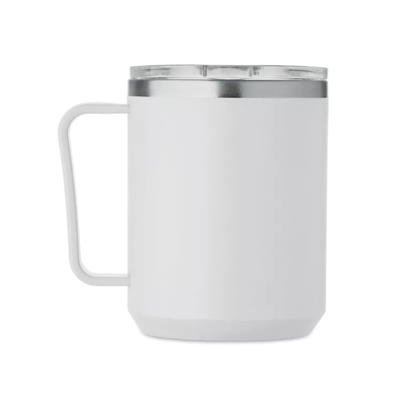 Kubek dwuścienny z przesuwaną pokrywką 400 ml COCOA - Bialy (MO2900-06)