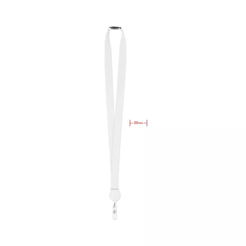Smycz z wysuwanym uchwytem ZIP LANYARD - Bialy (MO9852-06)