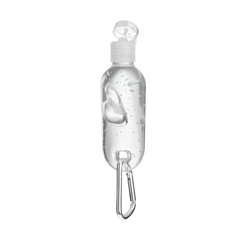 Żel do mycia rąk 30 ml z karabińczykiem GEL2GO - Przezroczysty (MO6130-22)