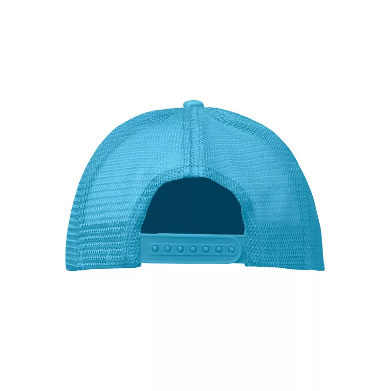 Czapka trucker 5-panelowa 150 g/m² BUBBLE - Biały/Turkusowy (MO2269-86)