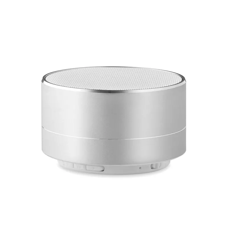 Głośnik bezprzewodowy aluminiowy 3W z lampką SOUND - Srebrny Mat (MO9155-16)