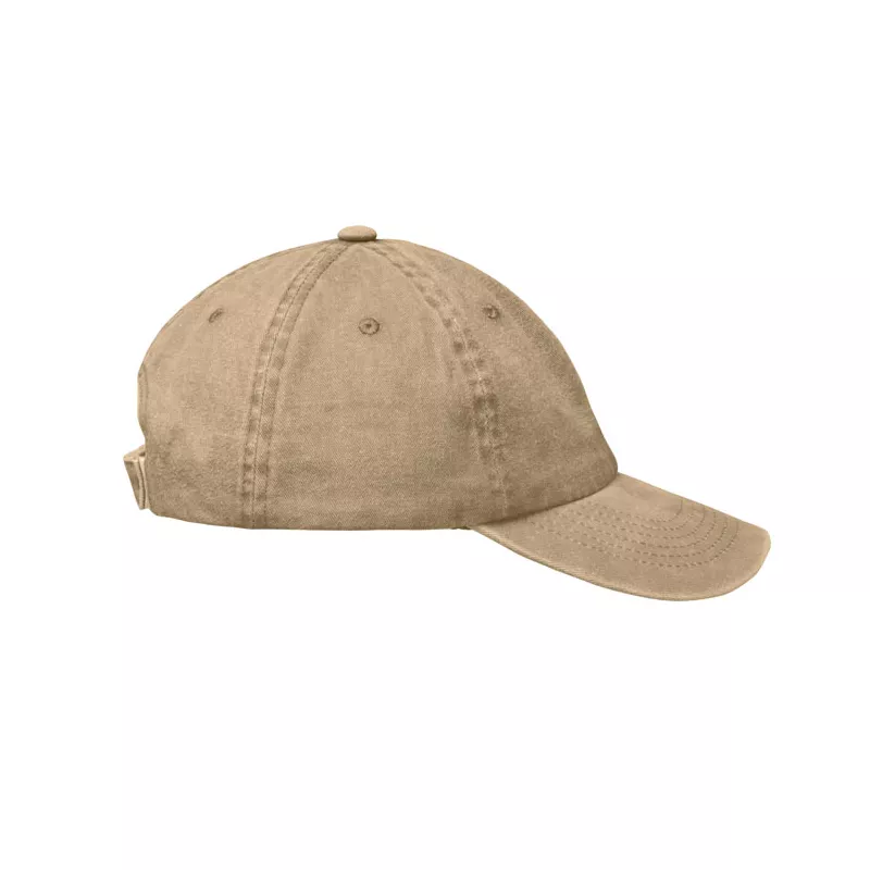 Czapka z daszkiem vintage 6-panelowa 265 g/m² BEAU - Khaki (MO2542-39)