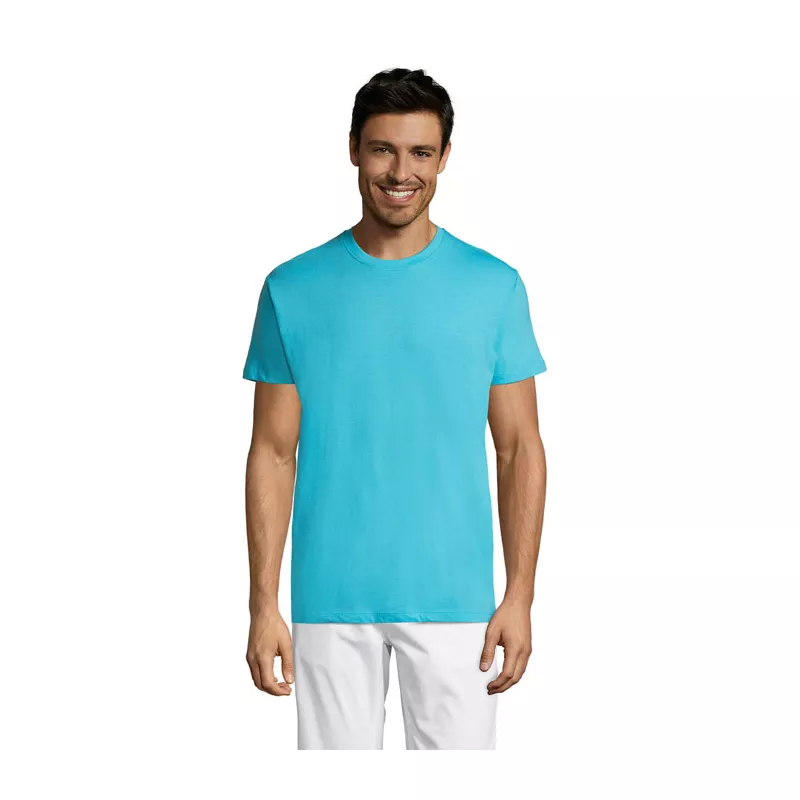 Koszulka unisex bawełniana 150 g/m² Sol's REGENT - Niebieski Atol (S11380-AL)