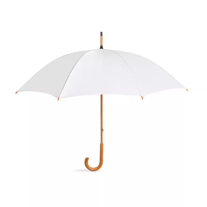 Parasol klasyczny 23" z drewnianym trzonem CALA - Bialy (KC5132-06)