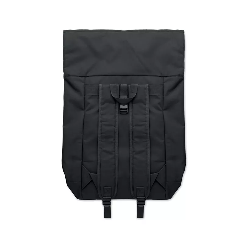 Plecak rolltop na laptop 15" z poliestru 600D IREA - Czarny (MO2170-03)