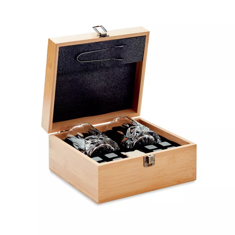 Zestaw do whisky z 2 szklankami 300 ml INVERNESS - Drewna (MO9941-40)