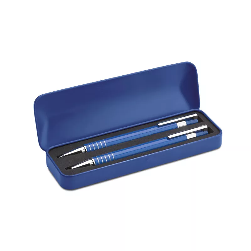 Zestaw piśmienny aluminiowy długopis i ołówek ALUCOLOR - Niebieski (MO7323-04)