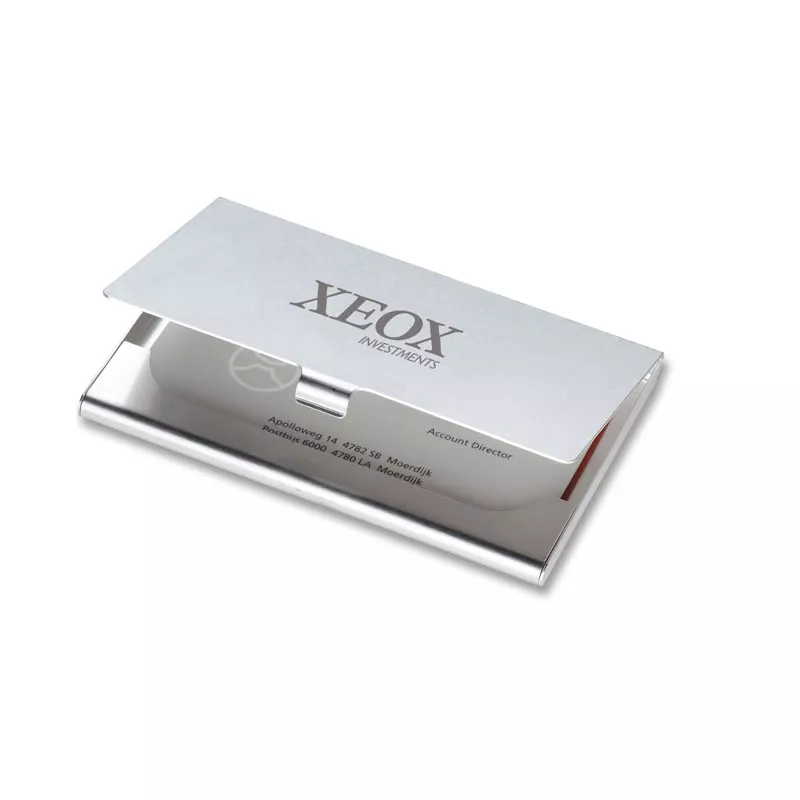 Wizytownik aluminiowy EPSOM - Srebrny Blyszczacy (KC2225-17)