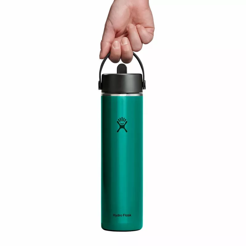 710 ML LIGHTWEIGHT WIDE FLEX STRAW CAP QUARTZ - Emerald Green (LW24LWFS348)