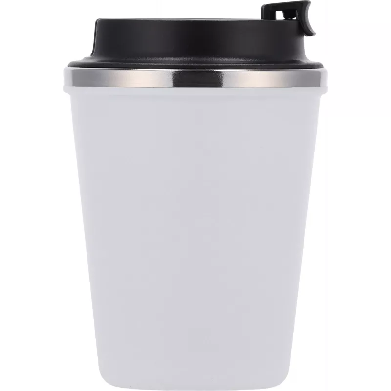 Kubek termiczny 350 ml z powłoką z recyklingu METODY - biały (8496206)