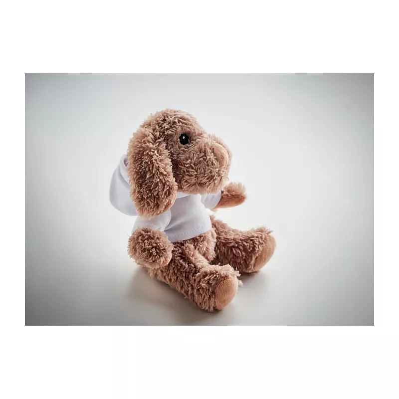 Maskotka piesek w bluzie z kapturem DOGGY - Bialy (MO6806-06)