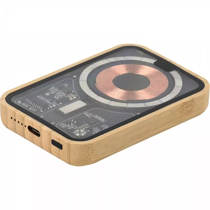 Power bank 5000 mAh z ładowarką indukcyjną Magsafe CONSTANCE - beżowy (3394913)