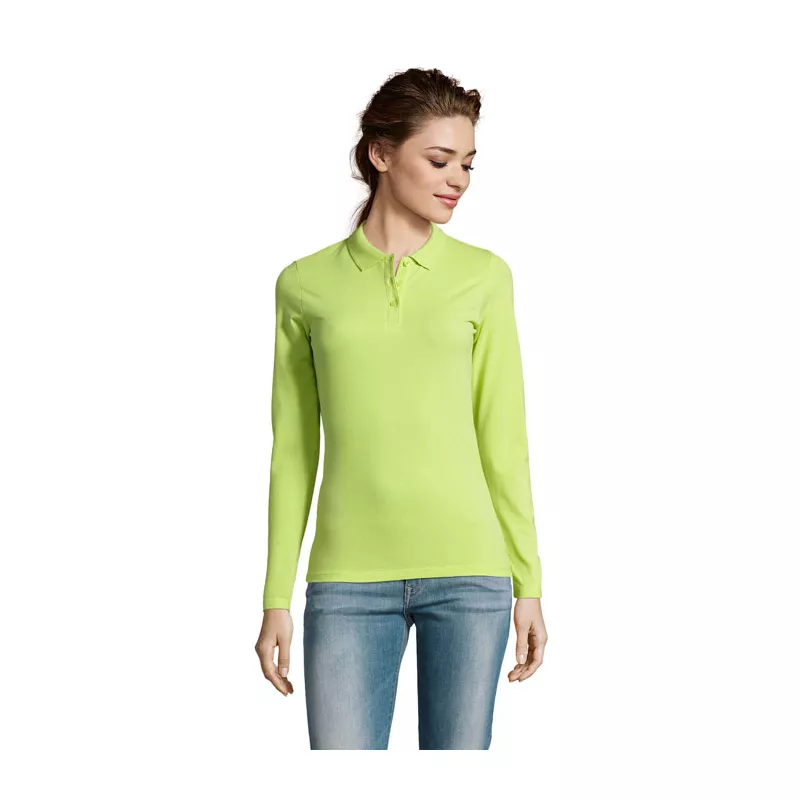 Polo damskie 180 g/m² Sol's PERFECT LSL WOMEN - Apple Green (S02083-AG)