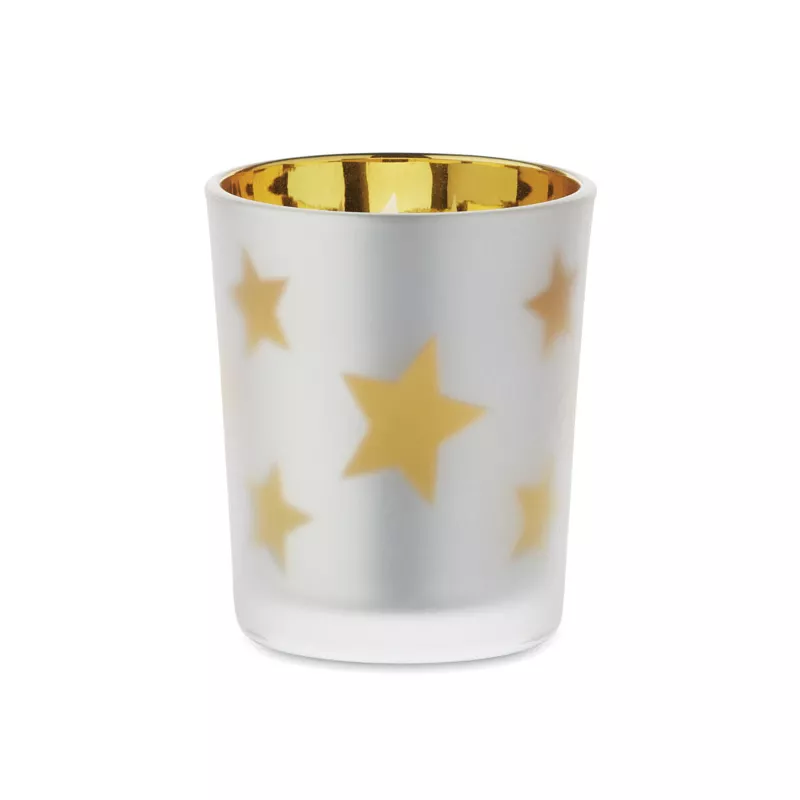 Świeczka LED tealight w szklanym słoiku LANDLE - Matowy Zloty (CX1572-98)