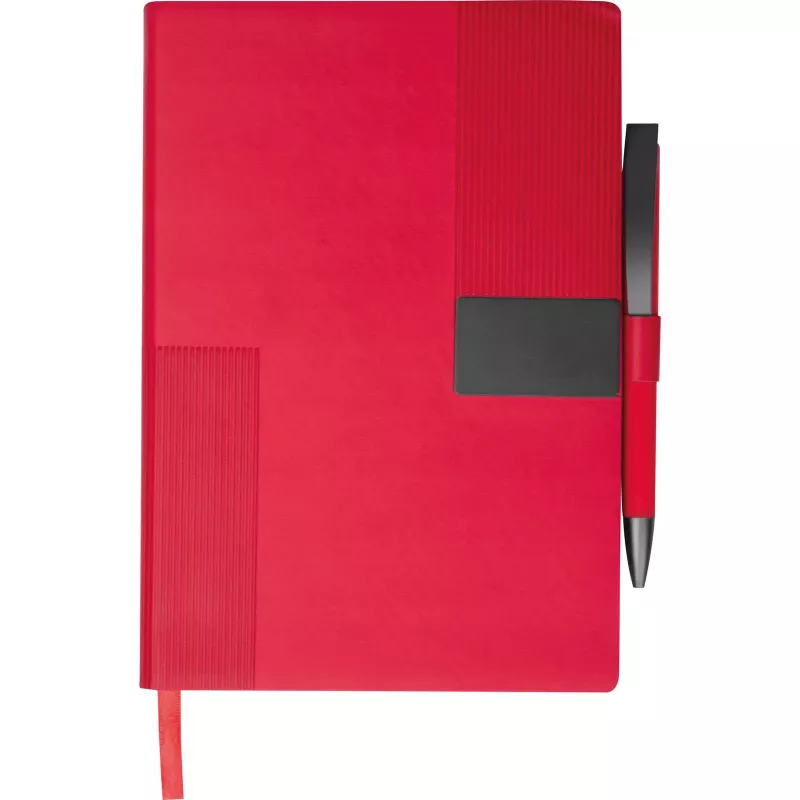Notes A5 w linie z długopisem MERSIN - czerwony (562005)