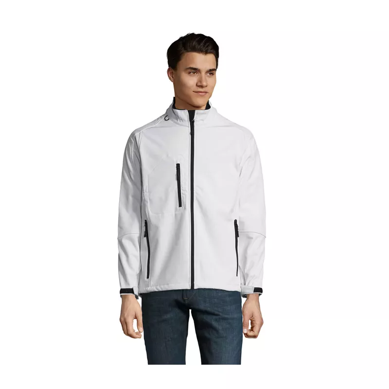 Softshell męski 3-warstwowy 340 g/m² Sol's RELAX - Bialy (S46600-WH)