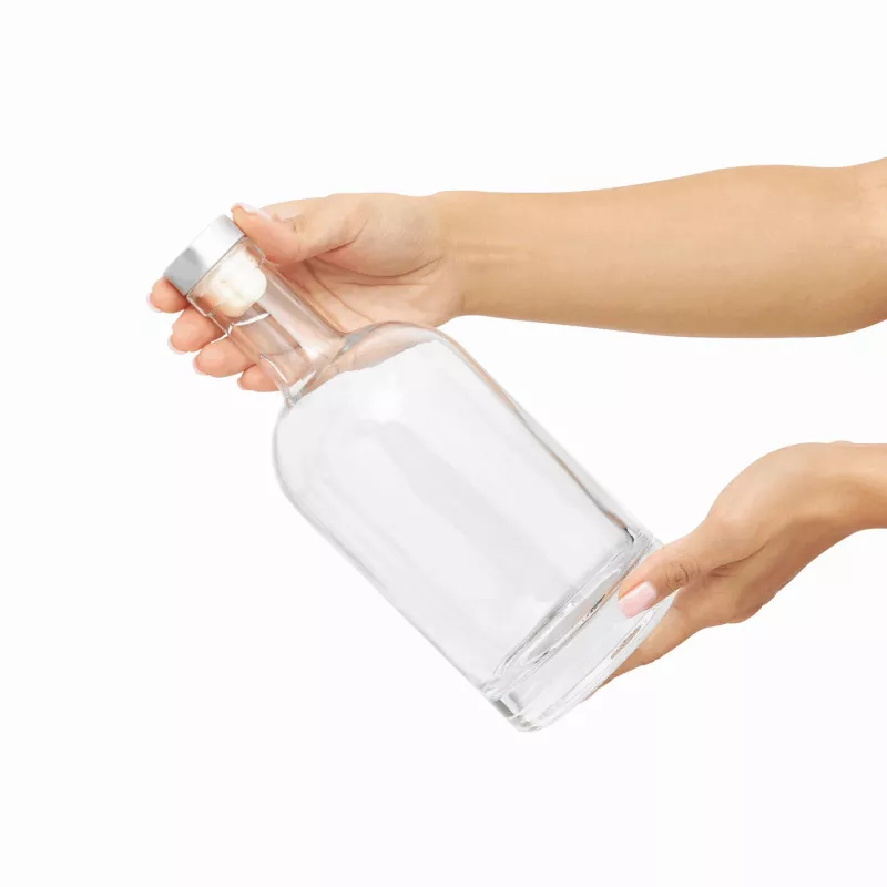 Szklana butelka PEARLY - transparentny (56-0304515)