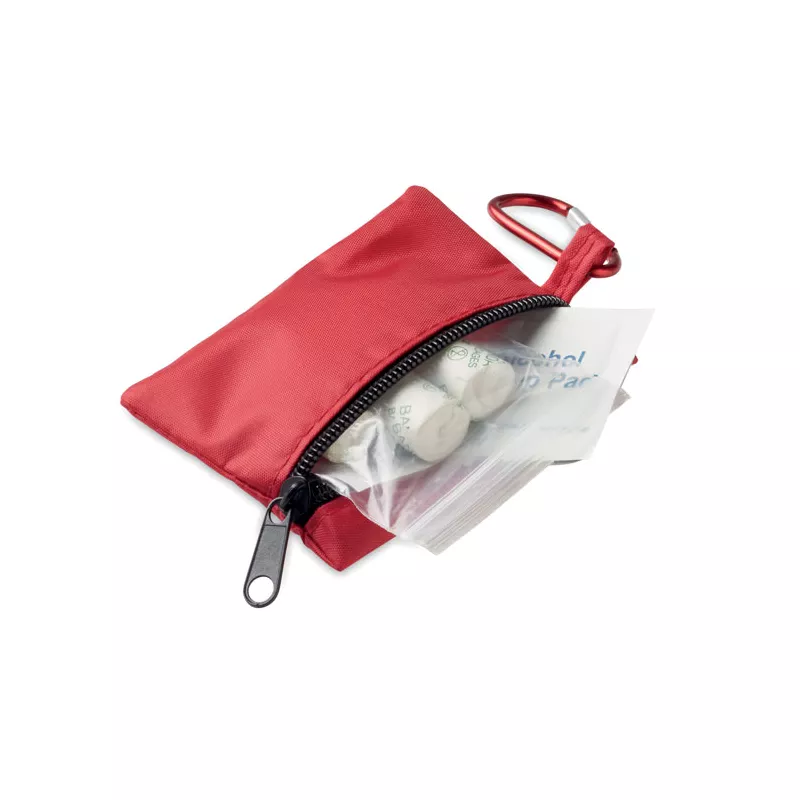Apteczka kompaktowa w etui z RPET CAREONE - Czerwony (MO2819-05)